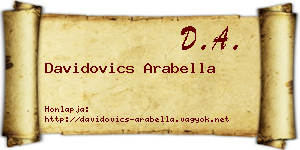 Davidovics Arabella névjegykártya